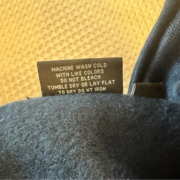 Mack Russo Blue Black 1/4 Zip Pullover Sweater E-13 - Picture 6 of 10